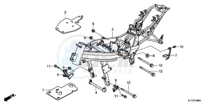 CBR125RC drawing FRAME BODY