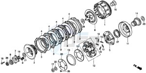 TRX300FW FOURTRAX drawing CLUTCH