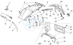 Griso V IE 1100 drawing Rear body - Mudguard