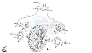 SENDA SM DRD RACING LTD - 50 CC VTHSR2D2B EU2 drawing FRONT WHEEL