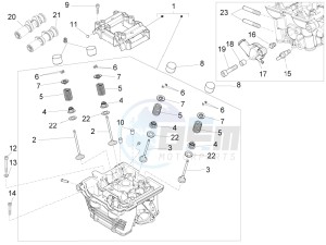 RS 125 Replica E4 ABS (APAC) drawing Cylinder head - valves