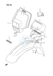 RMX250 (E3) drawing FRONT FENDER