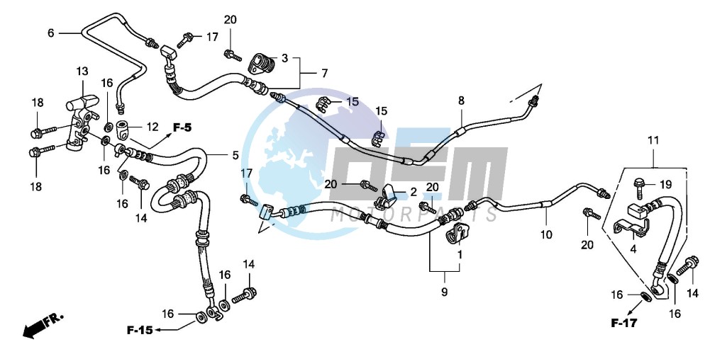 REAR BRAKE PIPE (FJS400D/FJS600D)