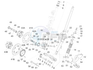 150 4T 3V ie Primavera (EMEA, LATAM) EQR) drawing Fork/steering tube - Steering bearing unit