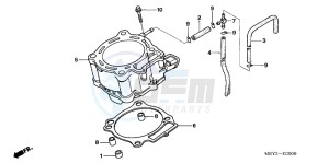 CRF450XC drawing CYLINDER