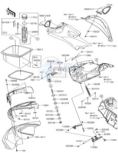 JET SKI ULTRA 310LX JT1500MHF EU drawing Hull Front Fittings