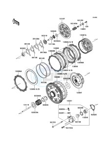 ZZR1400_ABS ZX1400FCF FR GB XX (EU ME A(FRICA) drawing Clutch