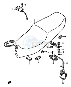 GSX750F (K-T) drawing SEAT (MODEL K L M N P R)