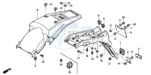 XR250R drawing REAR FENDER (XR250R-CL/DK /U) (XR250RT-W)(ED)