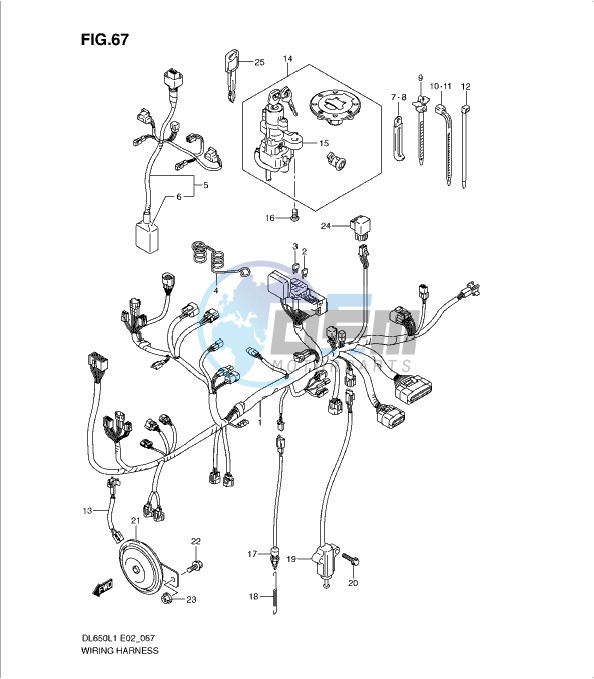 WIRING HARNESS (DL650UEL1 E19)