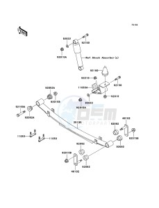 MULE 3000 KAF620G6F EU drawing Rear Suspension