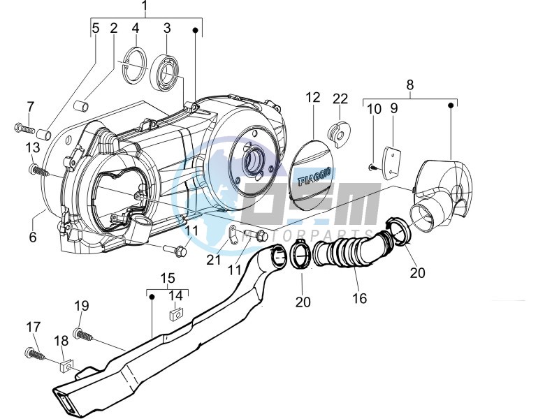 Crankcase cover - Crankcase cooling