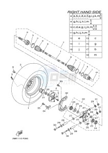 YXM700E YXM70VPXH VIKING EPS (B42F) drawing REAR WHEEL 2