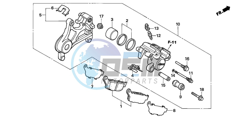 REAR BRAKE CALIPER