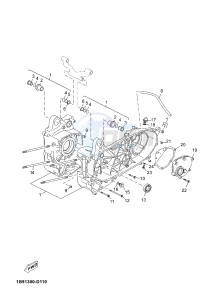 YP125RA (ABS) X-MAX125 ABS X-MAX125 ABS (2ABE) drawing CRANKCASE