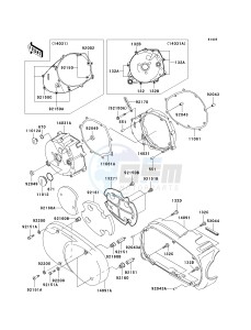 VN 1500 E [VULCAN 1500 CLASSIC] (E7) [VULCAN 1500 CLASSIC] drawing LEFT ENGINE COVER-- S- -