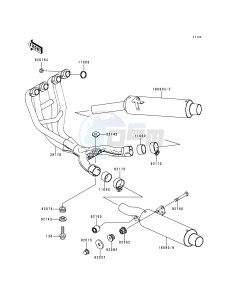 ZX 600 E [NINJA ZX-6] (E4-E6) [NINJA ZX-6] drawing MUFFLER-- S- -