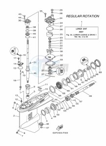 F150DETX drawing PROPELLER-HOUSING-AND-TRANSMISSION-1