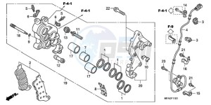 CBF1000AA UK - (E / MKH) drawing R. FRONT BRAKE CALIPER (CBF1000A/T/S)