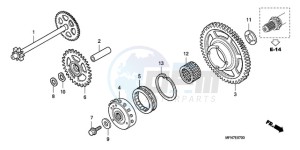 CB1000RAA E / ABS MPH drawing STARTING CLUTCH