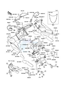 Z750S ZR750-K1H FR GB XX (EU ME A(FRICA) drawing Cowling