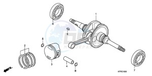 SH150D9 Europe Direct - (ED / KMH) drawing CRANKSHAFT/PISTON