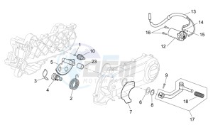 Scarabeo 50 4T E2 drawing Kick-start gear - starter motor