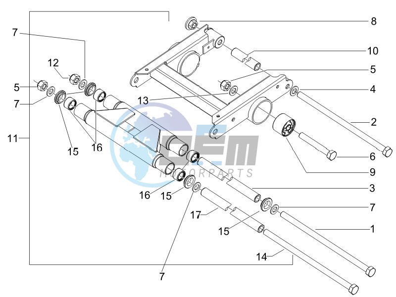 Swinging arm