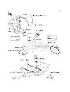 KFX700 KSV700B8F EU drawing Labels