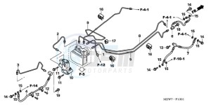 NT700VAA UK - (E / ABS MKH) drawing BRAKE LINES/PCV. (ABS)