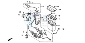 TRX300FW FOURTRAX drawing BATTERY