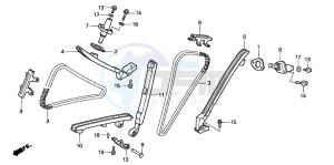 VF750C2 drawing CAM CHAIN/TENSIONER