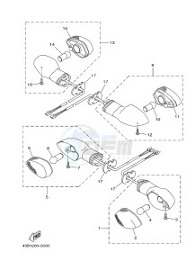 XTZ125E (1SB1) drawing FLASHER LIGHT