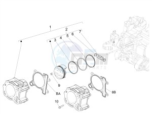 BEVERLY 350 ST 4T 4V IE ABS E4 (NAFTA) drawing Cylinder-piston-wrist pin unit