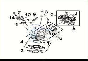 CRUISYM a 300 (LV30W2Z1-EU) (M2) drawing THROTTLE BODY