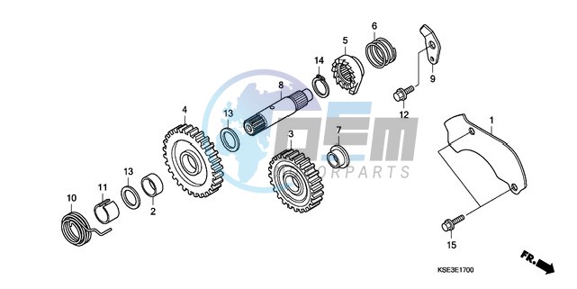 KICK STARTER SPINDLE