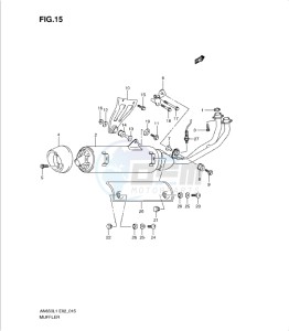 AN650 drawing MUFFLER (AN650AL1 E2)