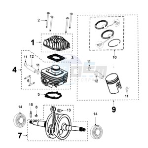 LUDIX 14 L ELEGANCE drawing CRANKSHAFT CAST IRON