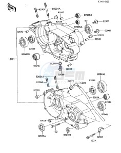 KX 125 D [KX125] (D1) [KX125] drawing CRANKCASE