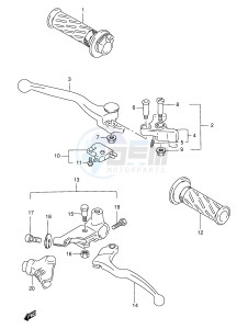 GS500E (E2) drawing HANDLE LEVER