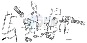 CB1300SA9 Europe Direct - (ED / ABS BCT MME TWO TY2) drawing SWITCH/CABLE