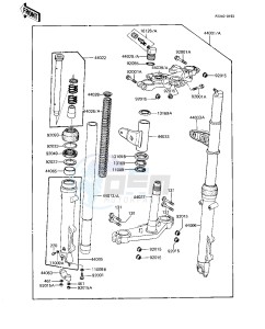 KZ 1000 R [EDDIE LAWSON REPLICA] (R1-R2) [EDDIE LAWSON REPLICA] drawing FRONT FORK