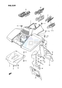 LT-F250 (E3) drawing FRONT FENDER (MODEL M N P R S T)