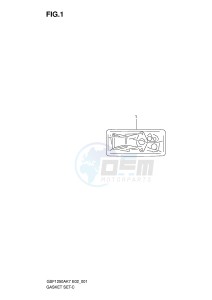 GSF1250 (E2) Bandit drawing GASKET SET