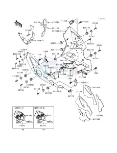 ZX 600 F [NINJA ZX-6R] (F1-F3) [NINJA ZX-6R] drawing COWLING LOWERS -- ZX600-F3- -