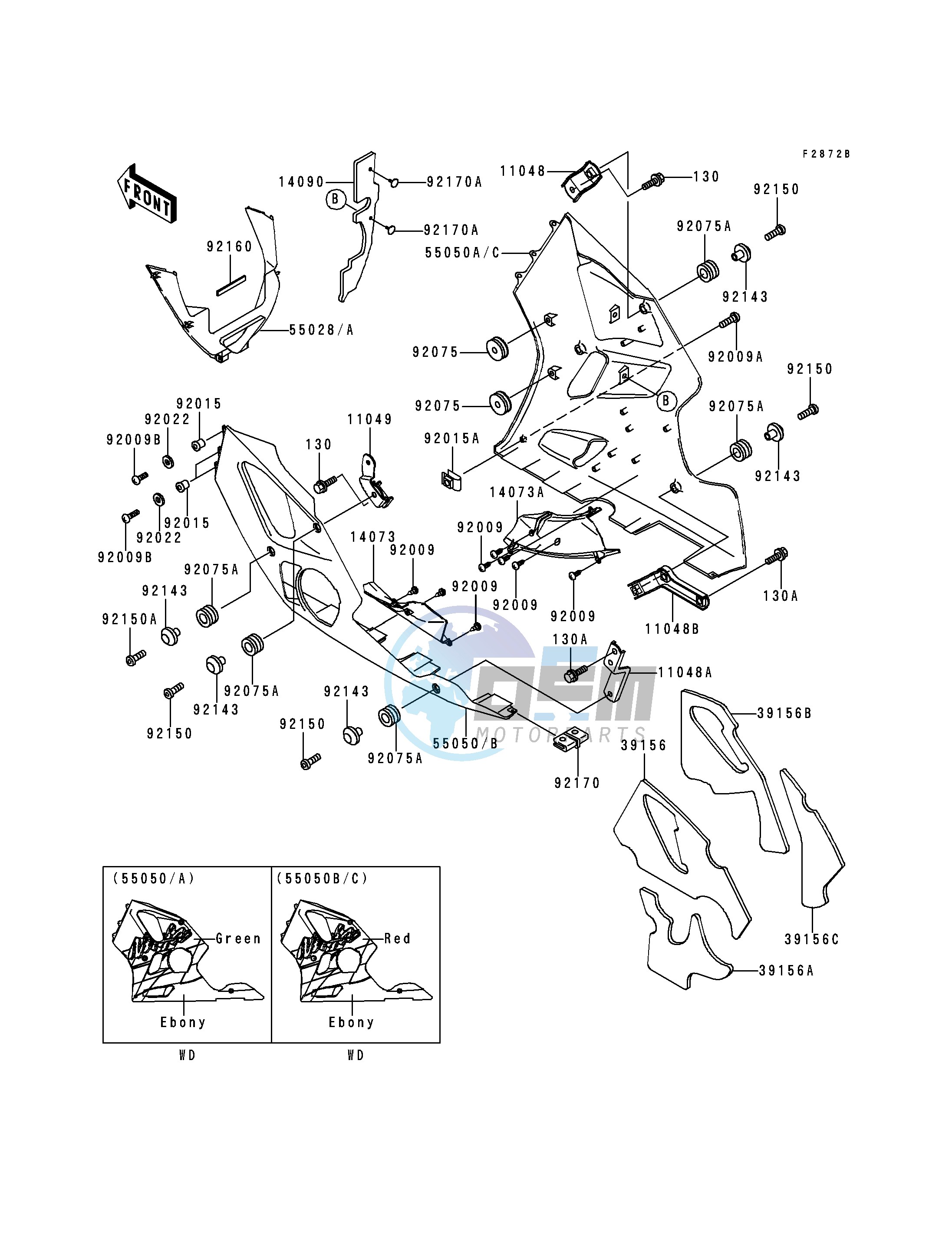 COWLING LOWERS -- ZX600-F3- -