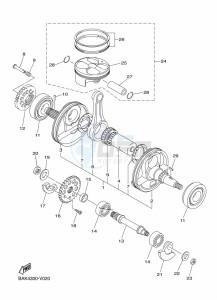 WR250F (BAK9) drawing CRANKSHAFT & PISTON