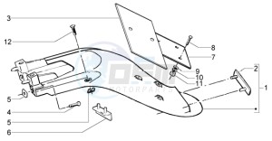 Liberty 125 la poste drawing Rear mudguard