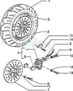 Zip 50 catalyzed drawing Front wheel-brake caliper