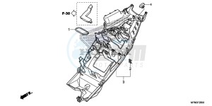 CB1000RD CB1000R UK - (E) drawing REAR FENDER